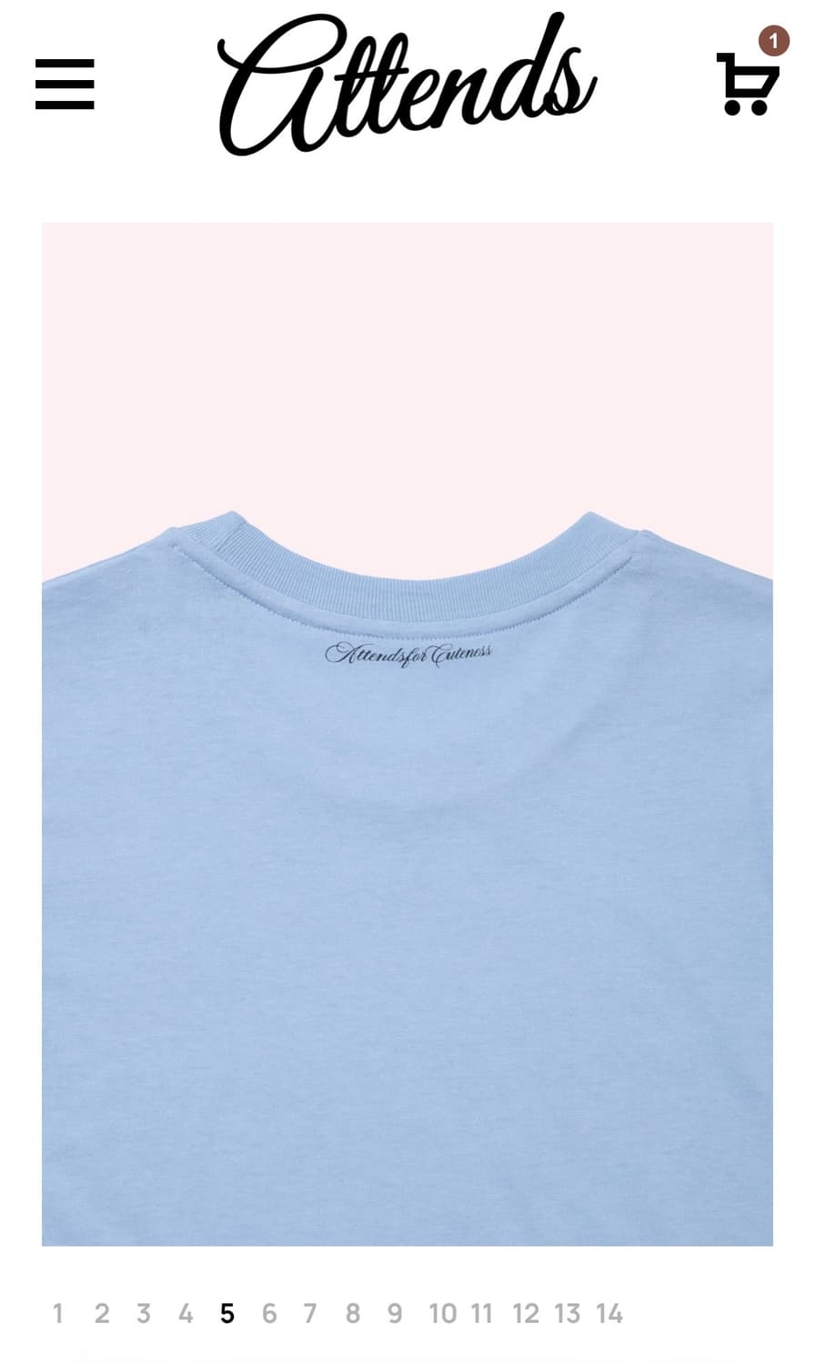 Attends for cuteness tee (Sky blue) 상품이미지9