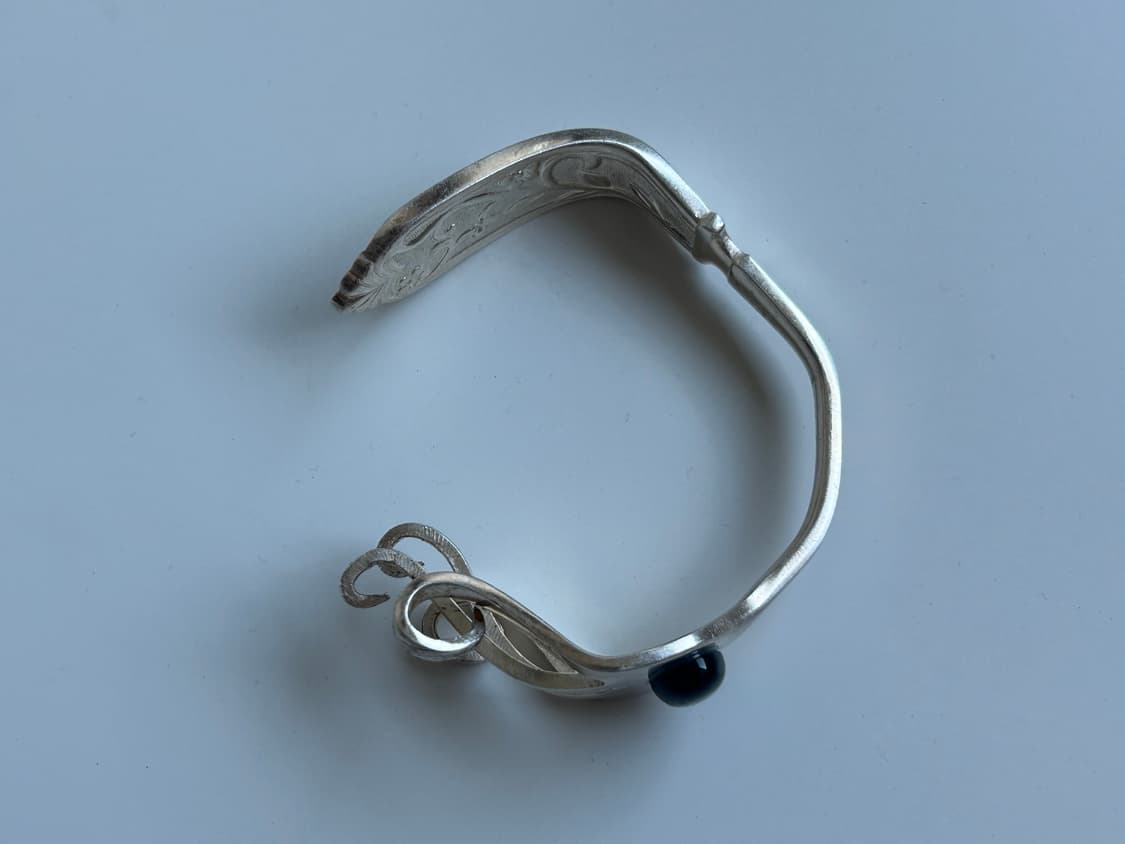 빈티지 오닉스 포크뱅글 L 상품이미지2