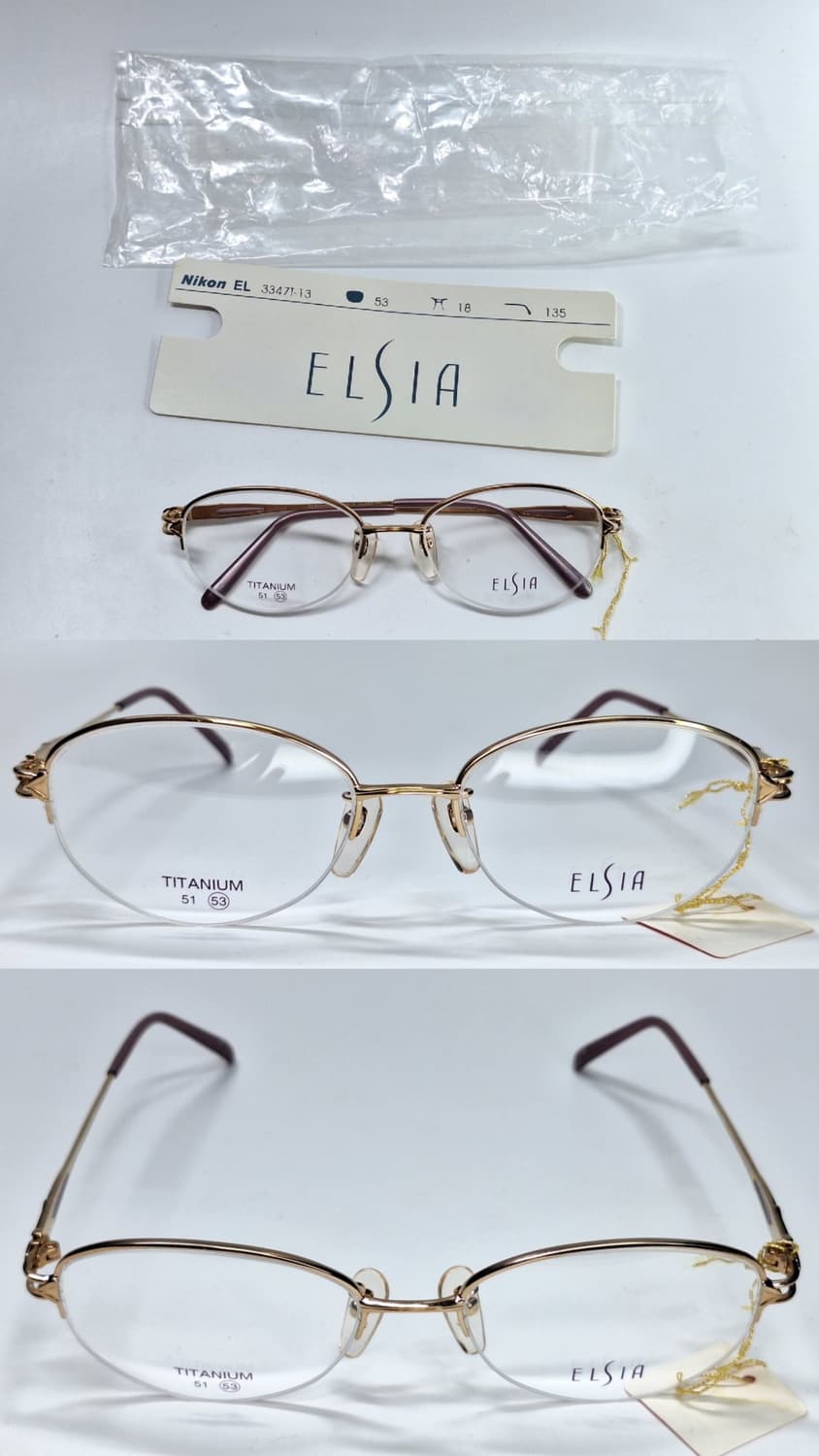 일본 빈티지 데드스톡/니콘 ELSIA EL33471 안경테 반무테 레트로 상품이미지8