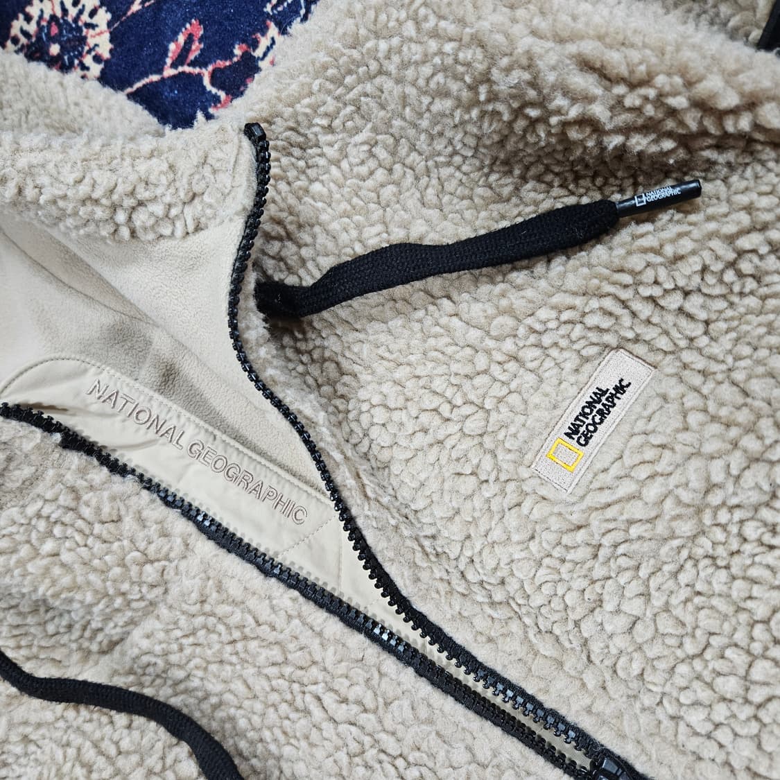 네셔널지오그래픽 양털 플리스 후드 점퍼 S size 상품이미지4