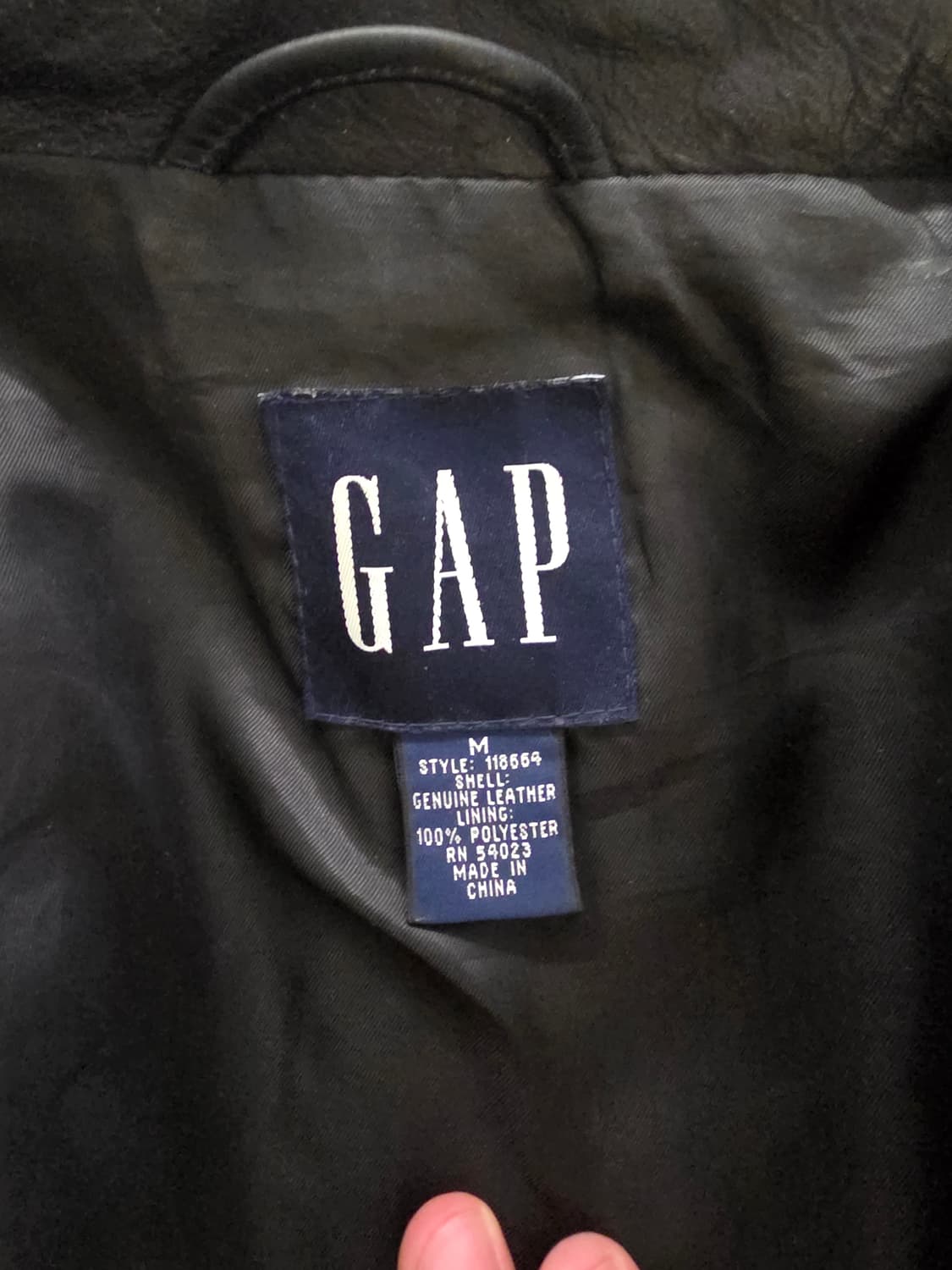 올드 갭 레더 풀업 자켓(M) 상품이미지4