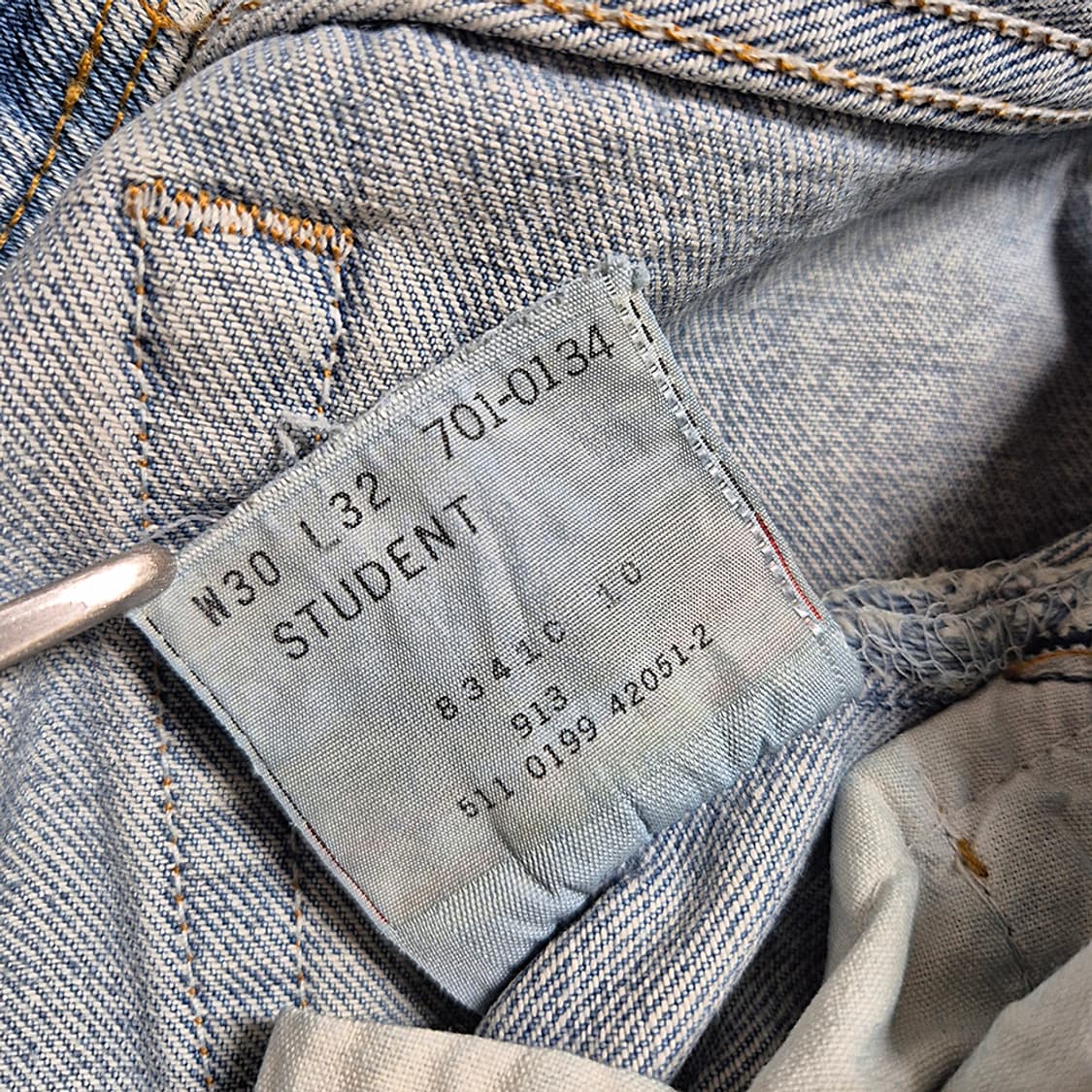 90's levis 501 STUDENT(30,Made In U.S.A) 상품이미지8