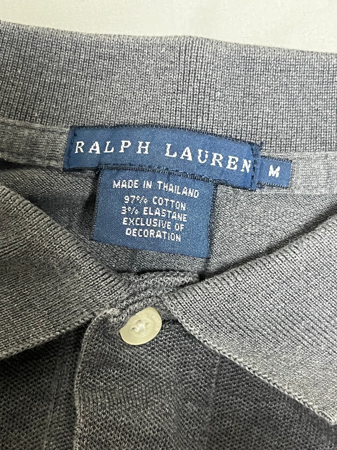 폴로 랄프로렌 그레이 빅포니 롱슬리브 폴로티 M 상품이미지3