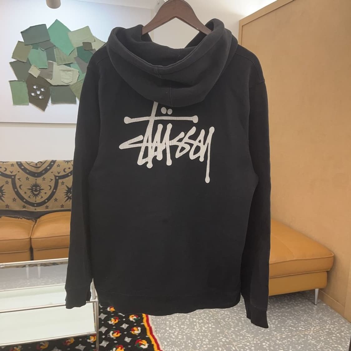 스투시 베이직 모던 빈티지 백로고 약기모 후드티 L C07438 상품이미지4