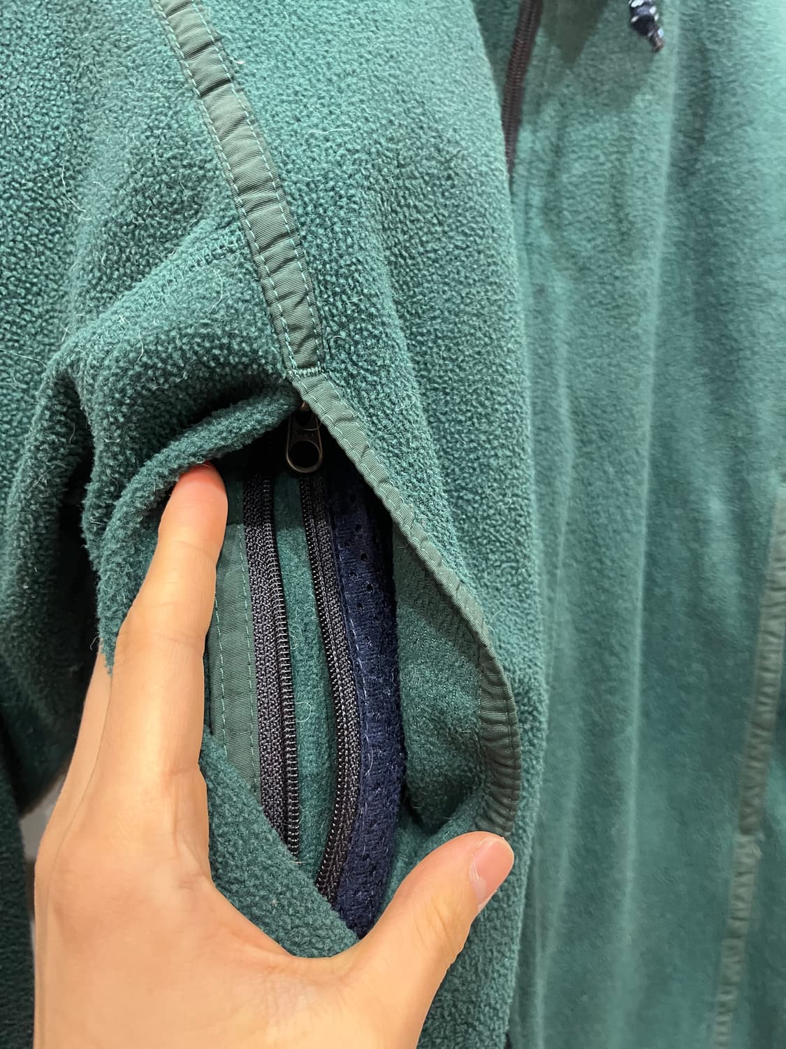 90s 파타고니아 플리스 자켓 그린 Made in USA (M) 상품이미지6