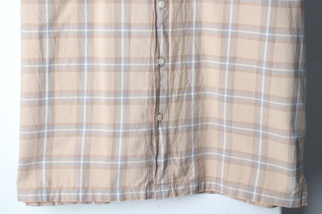 (XL) 스파오 반팔 카라 티셔츠 셔츠 남방 체크 베이지-H3H33708 상품이미지4