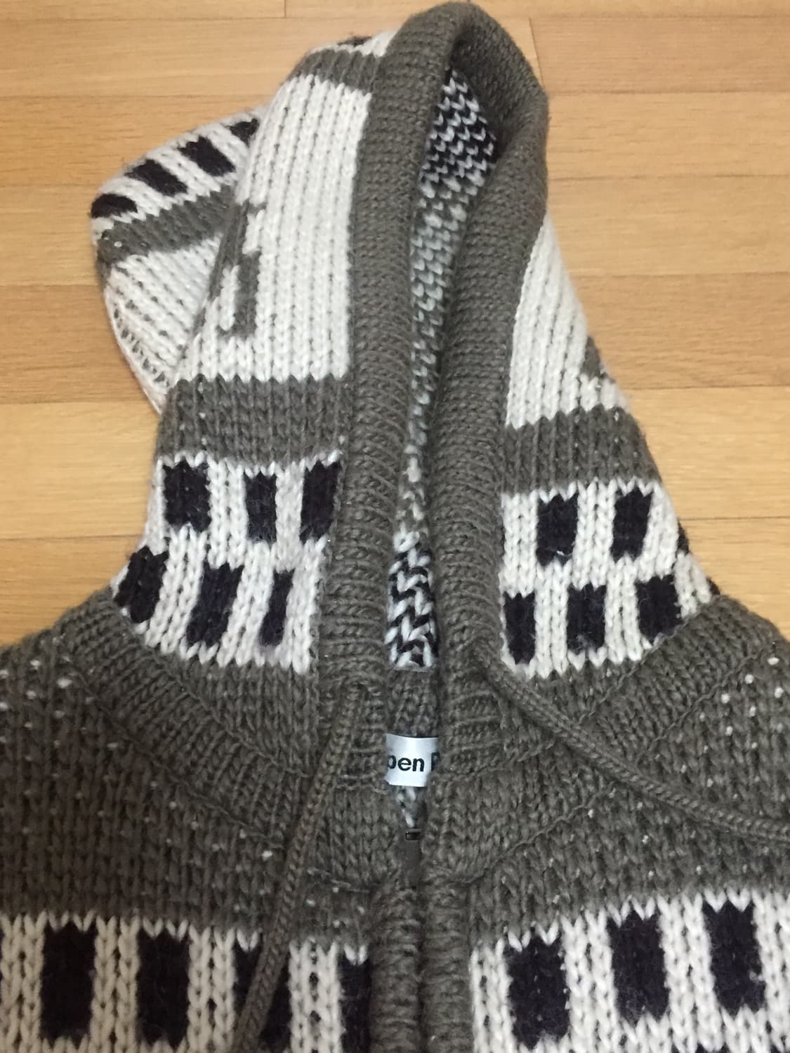 더오픈프로덕트 자카드 니트 후드집업 상품이미지3