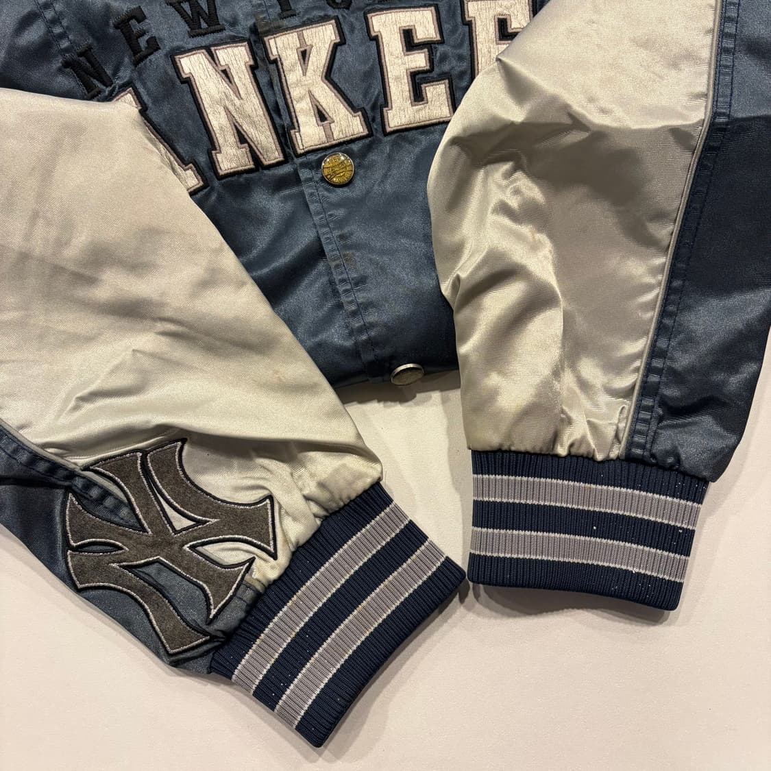 [95] 00s MLB 뉴욕 양키스 스타디움 자켓 네이비 B256 상품이미지5