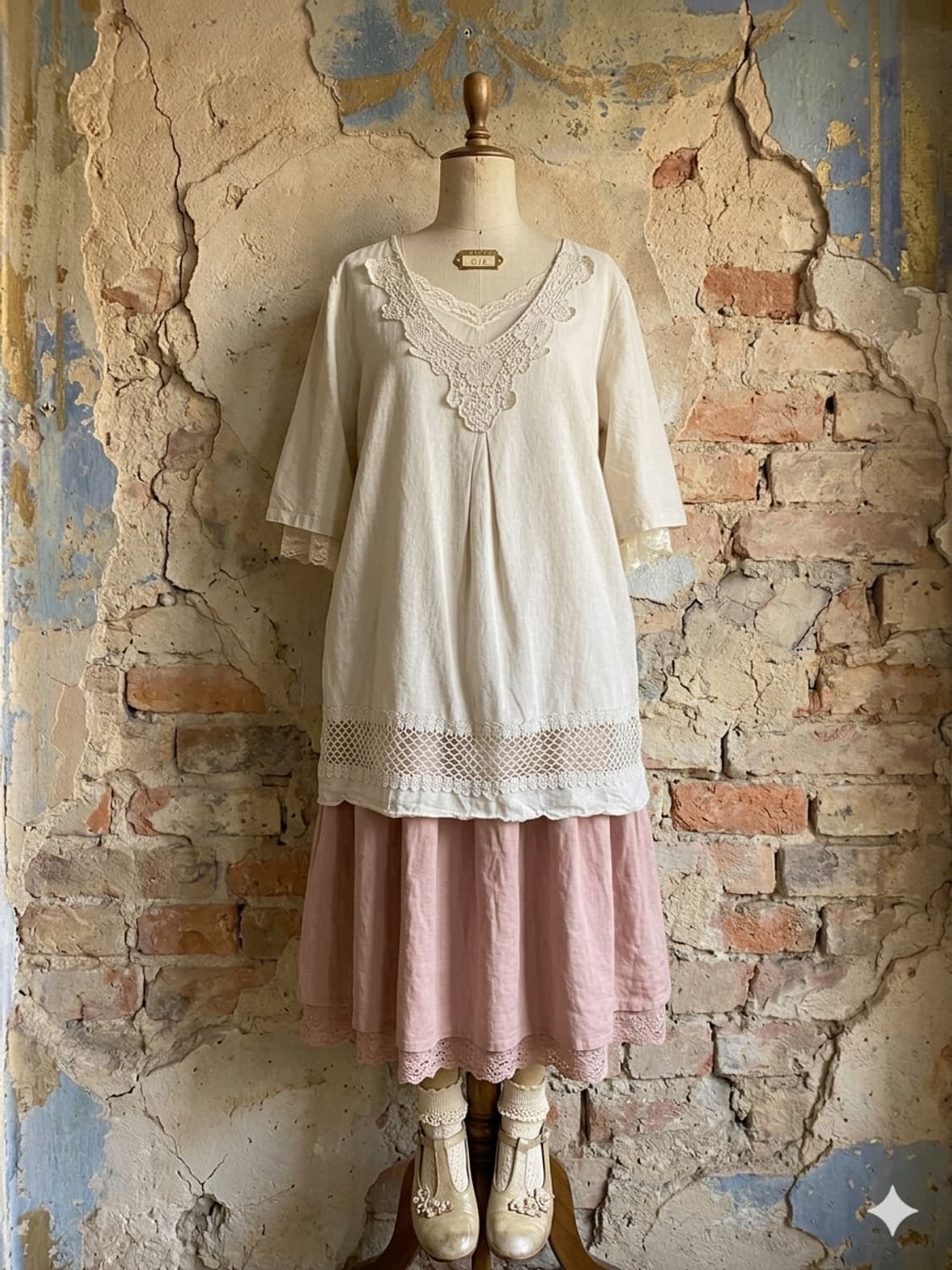 프렌치 리넨 자수 롱 블라우스 튜닉
 상품이미지2