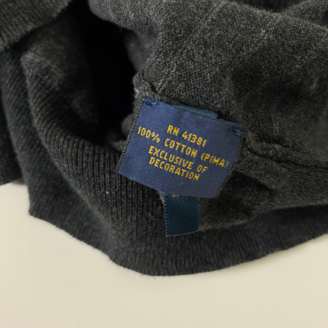 Polo  폴로 랄프로렌 자수 스트라이프 다크그레이 니트   상품이미지5