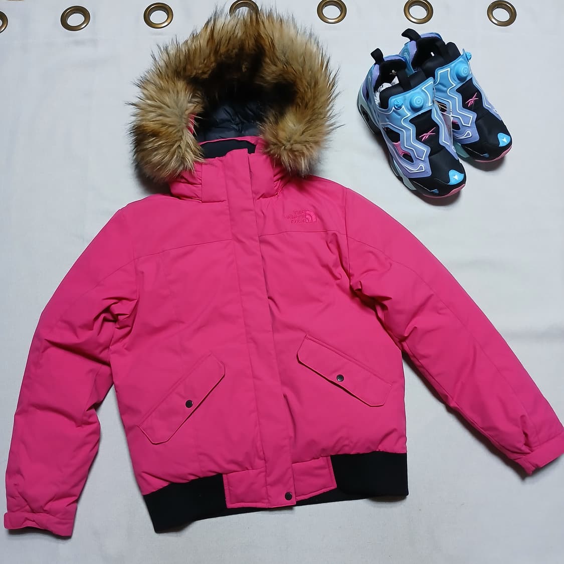 TNF 노스페이스 맥머도 우먼 구스다운 핑크 숏패딩 자켓 상품이미지2