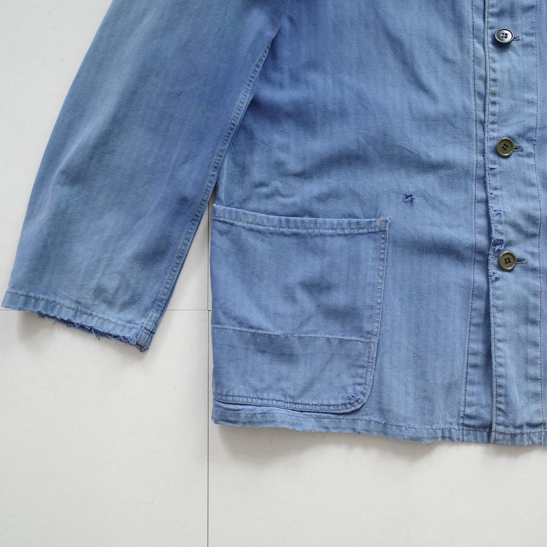 프렌치 빈티지 HBT 워크 초어 자켓 페이딩 (100) 상품이미지4