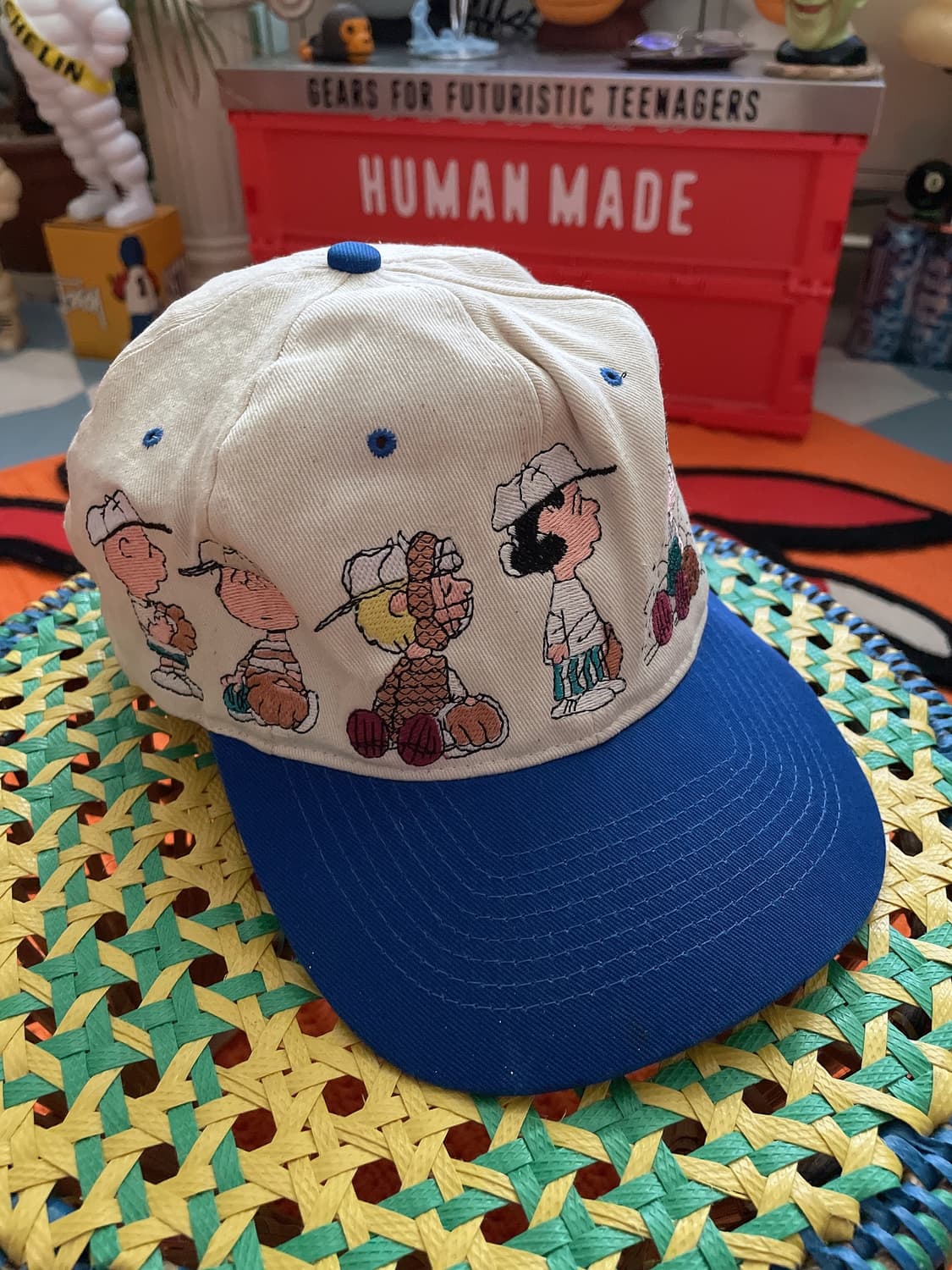 90s 빈티지 스누피 자수 디테일 모자 상품이미지1