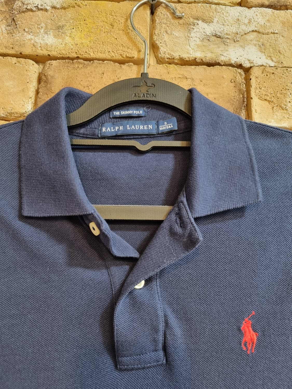 랄프로렌의 네이비 색상 스키니핏 카라티 상품이미지3