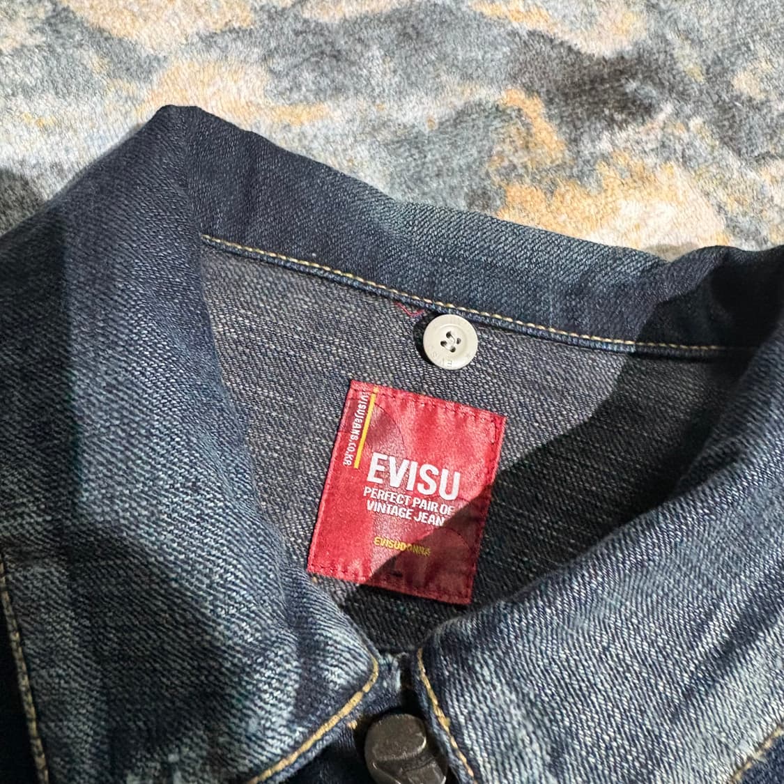 에비수 백로고 빈티지 데님 자켓 상품이미지5