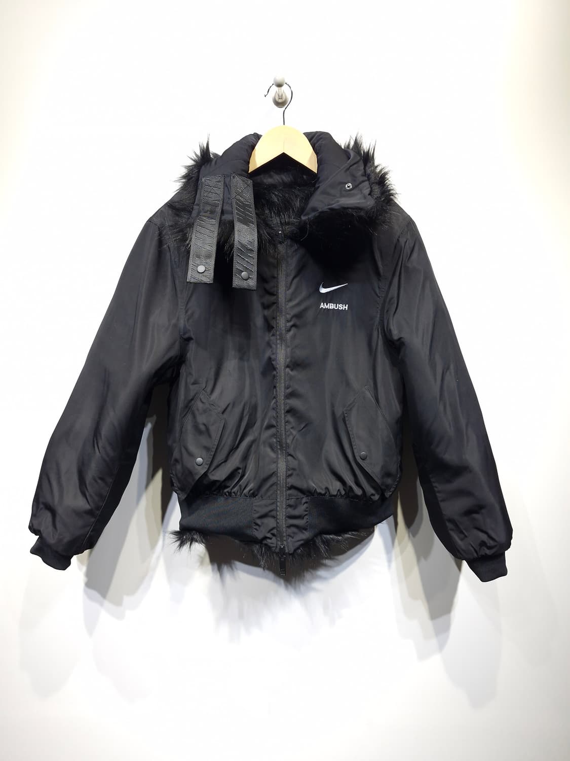 나이키x엠부쉬 리버시블 퍼자켓 블랙 S 상품이미지6