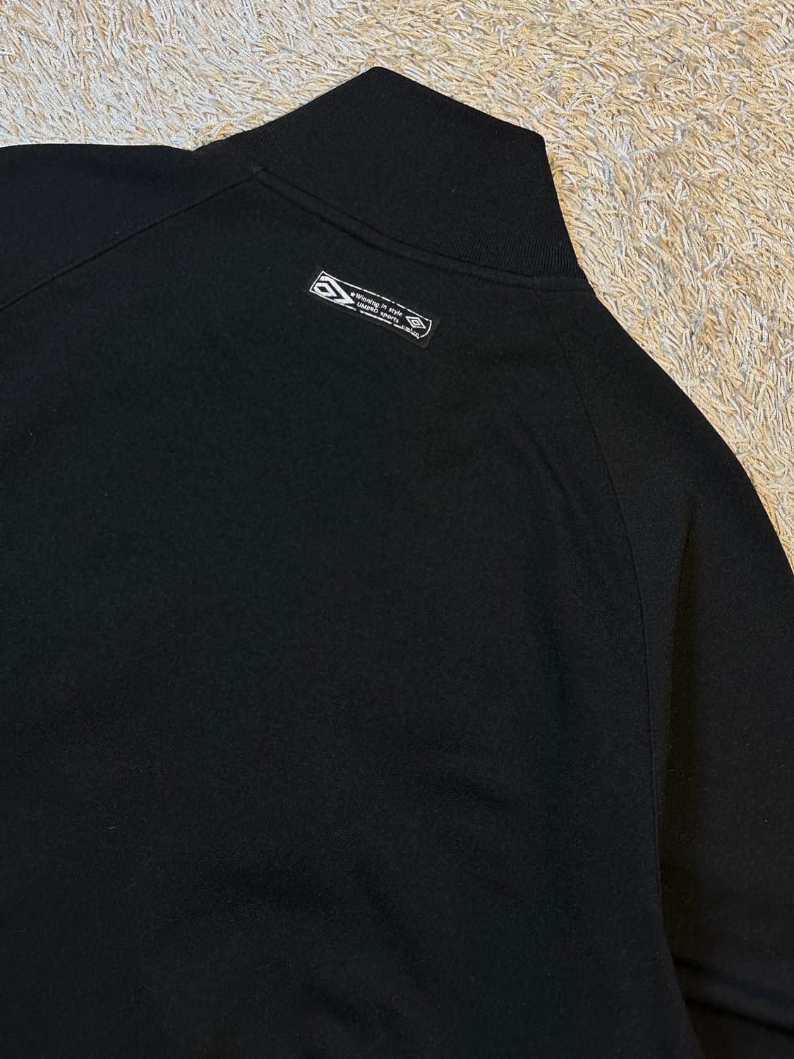 엄브로 UMBRO 올드스쿨 코팅 배색 트랙탑 져지 블랙 상품이미지4