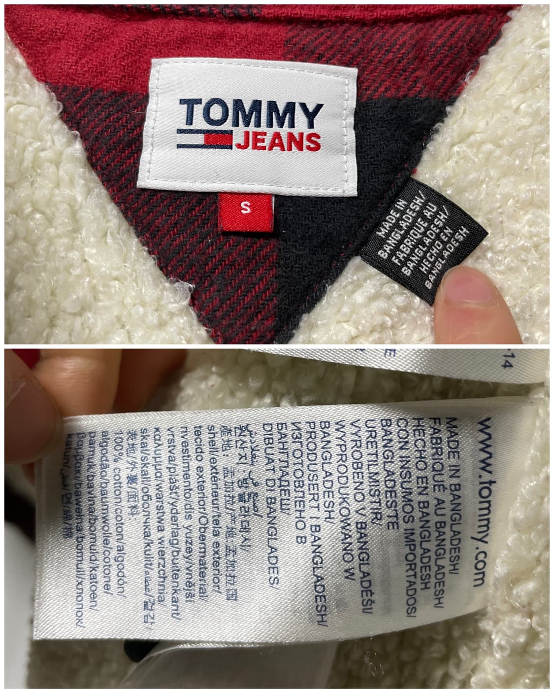 타미진스 남성 루즈핏 뽀글이 안감 셰르파 플란넬 체크 셔츠 자켓 _ 레드 상품이미지10