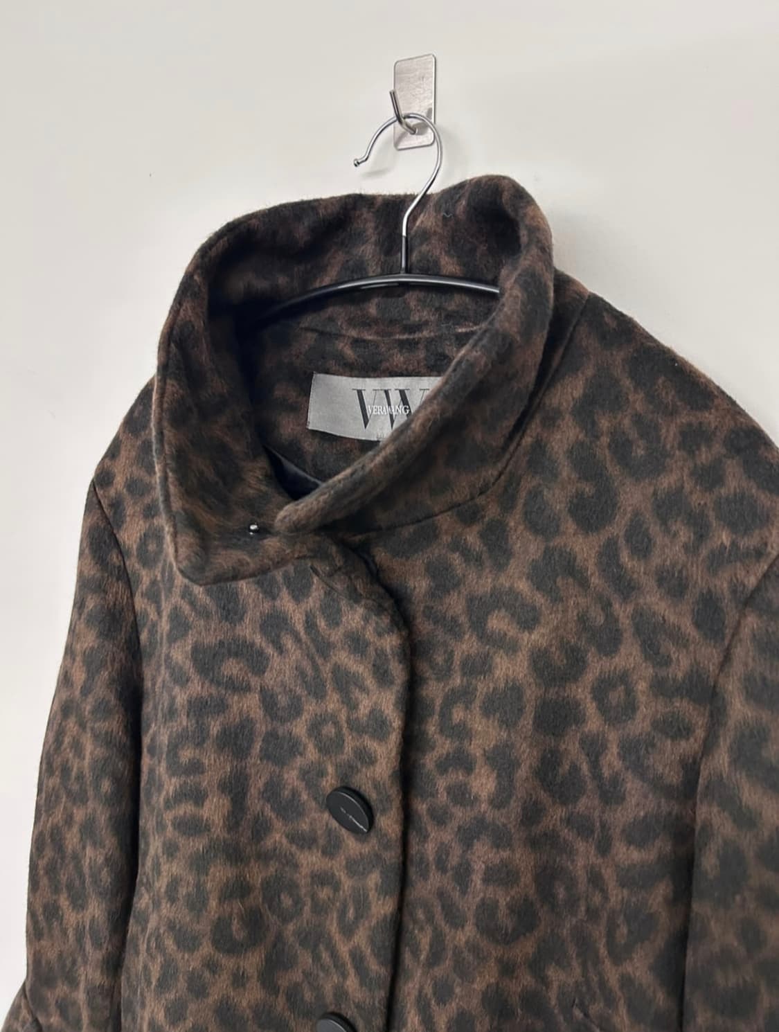 Vera Wang 하이넥 레오파드 자켓 상품이미지4