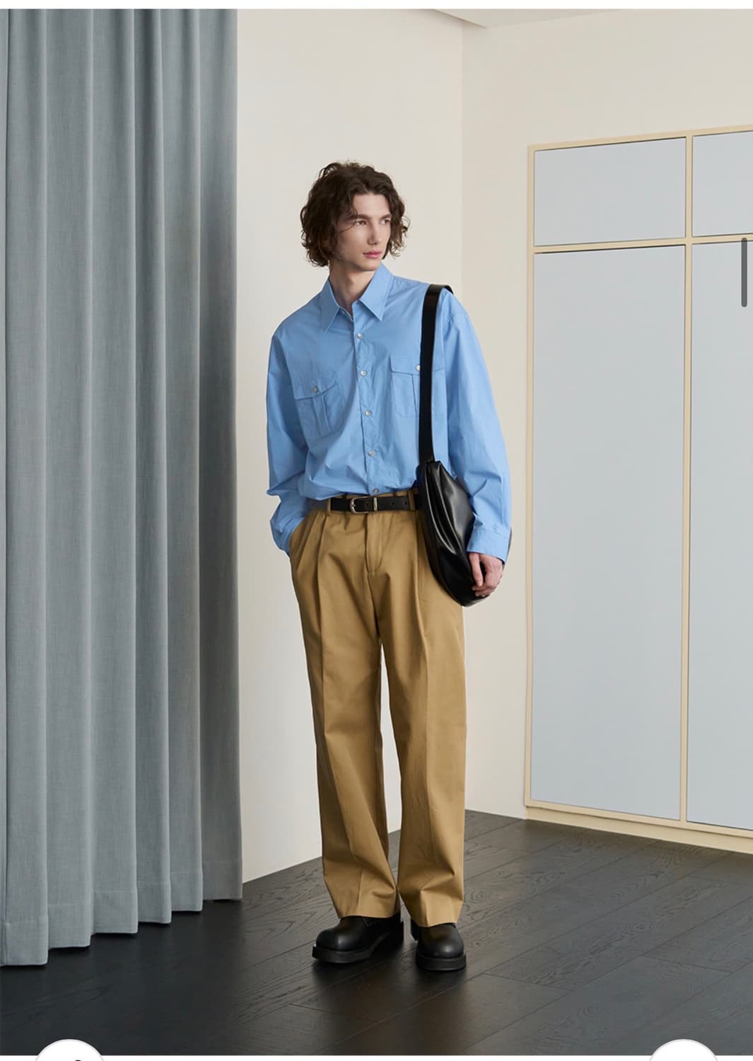 (새상품)(L) 드로우핏 페이퍼 코튼 알렉스 셔츠 [D.BLUE] 판매 상품이미지6