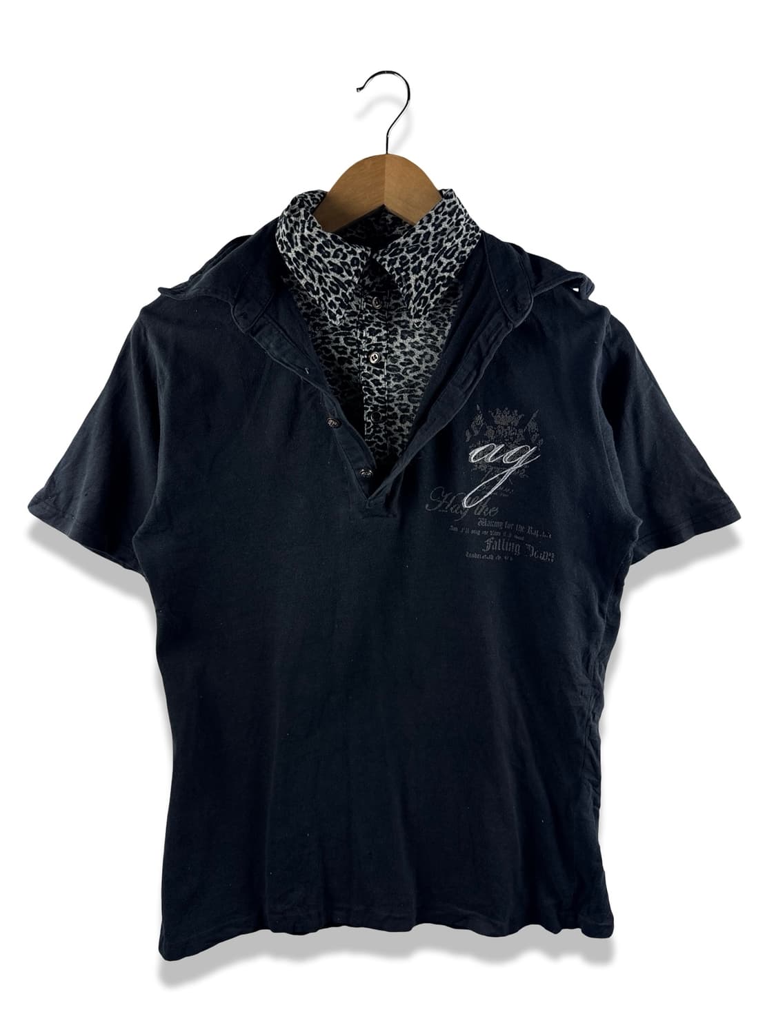 JPN Y2K 레오파드 레이어링 슬리브1819 상품이미지1