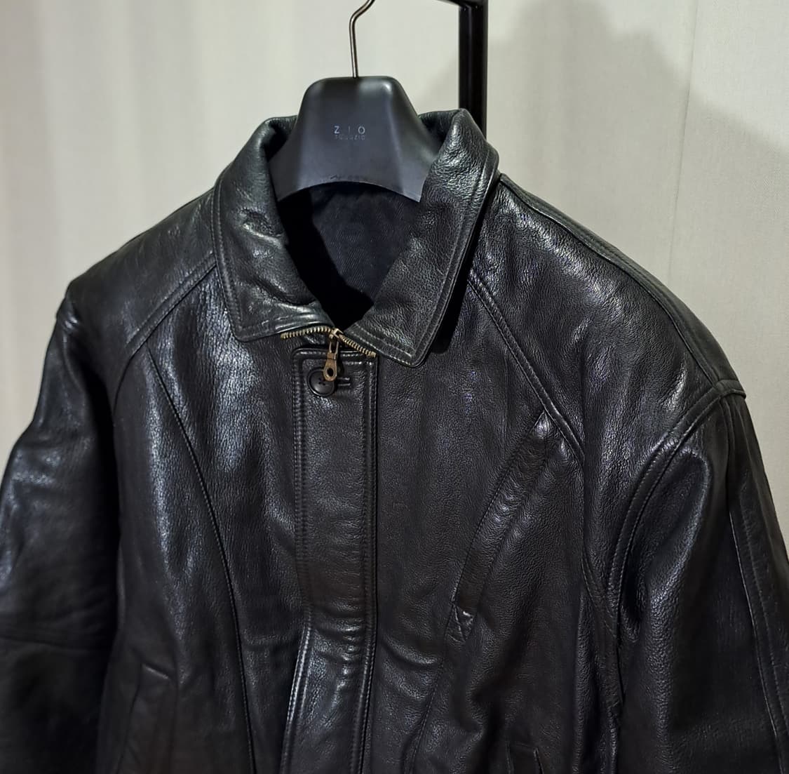 (택포) 레트로 스타일 가죽 봄버 100 B725 상품이미지3