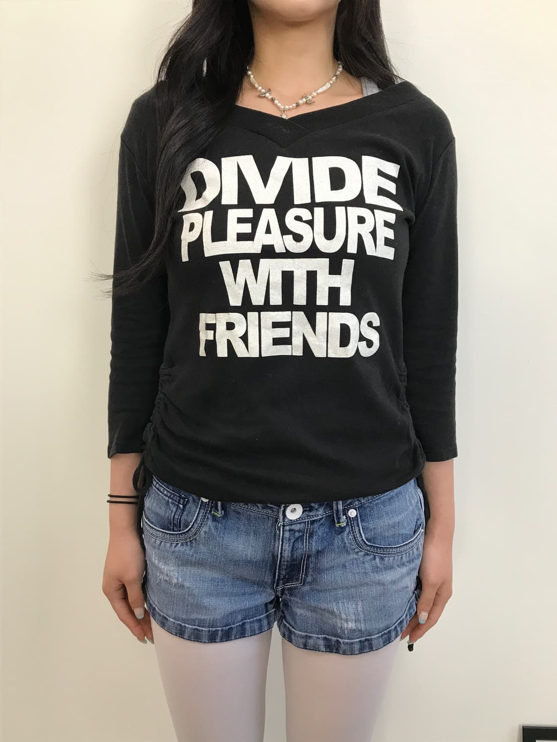 Jpn Y2k Black Lettering Graphic Tee 상품이미지3