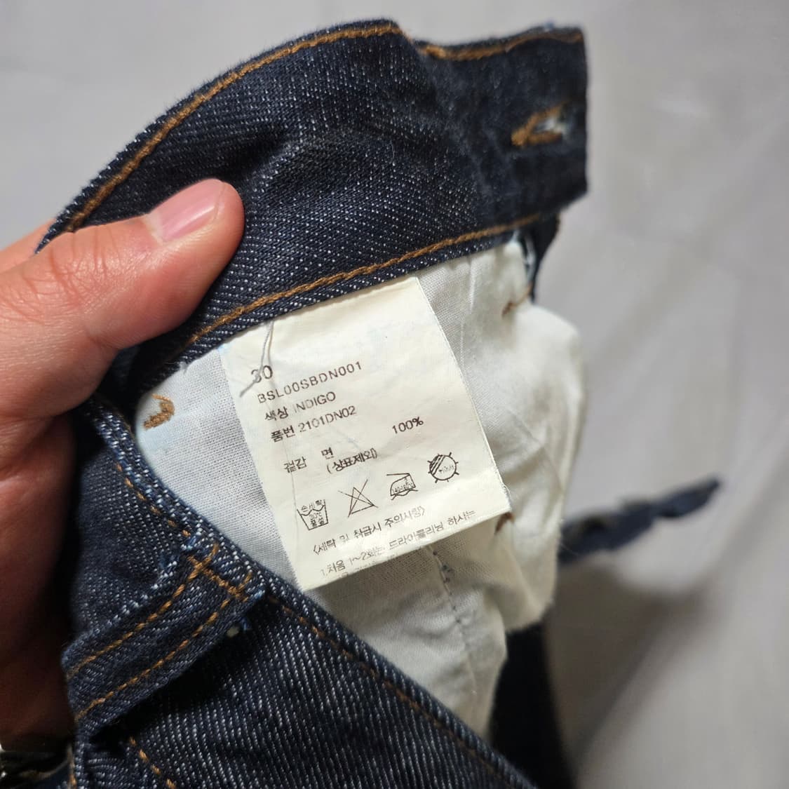 비슬로우 셀비지 데님 인디고 상품이미지3