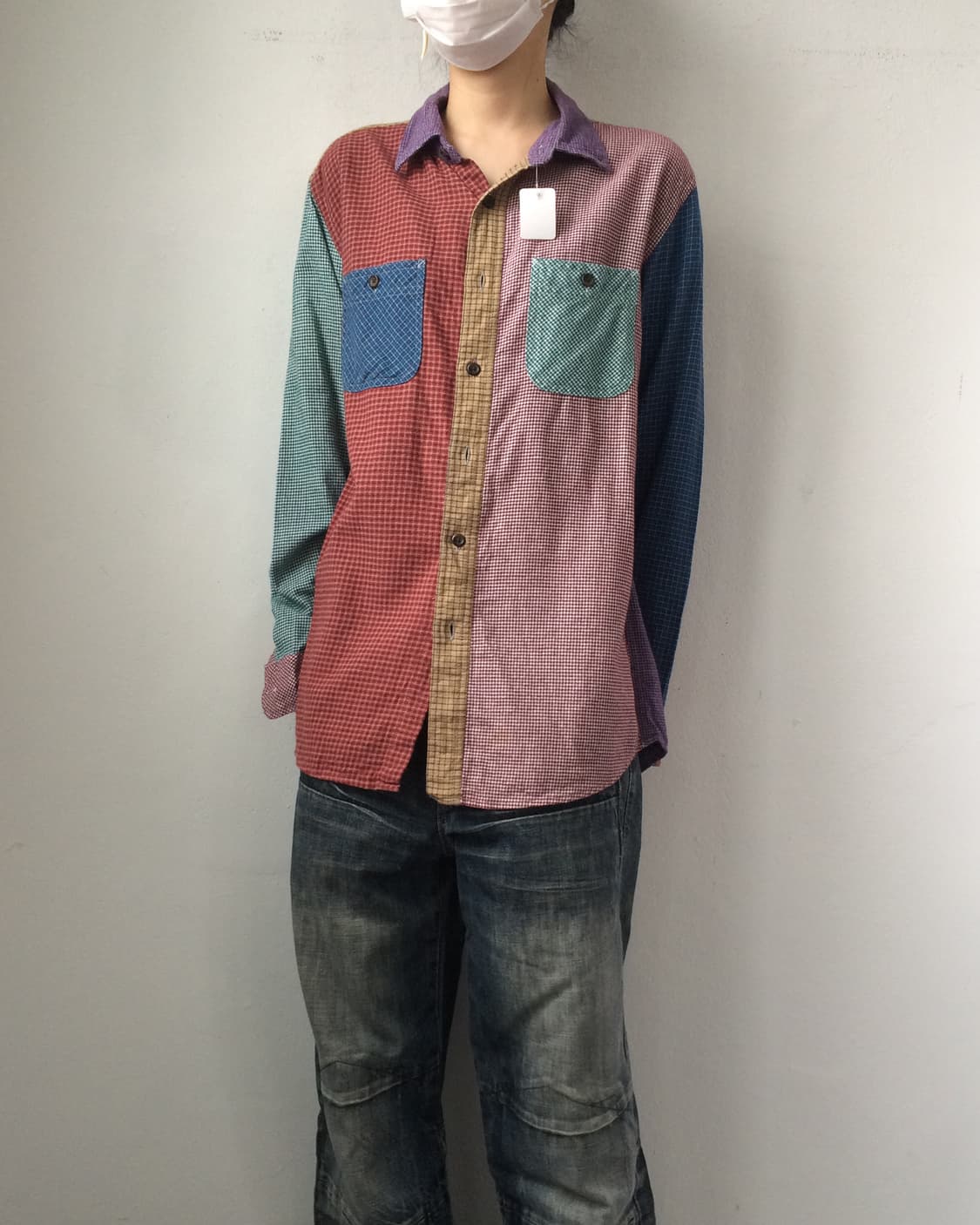 Patch mixed shirt 상품이미지1