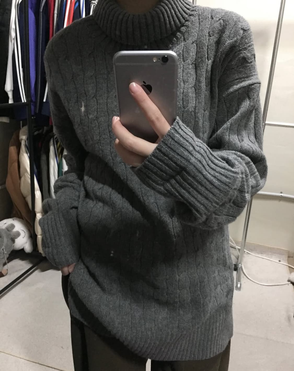 폴로 랄프로렌 그레이 목폴라 니트 상품이미지1