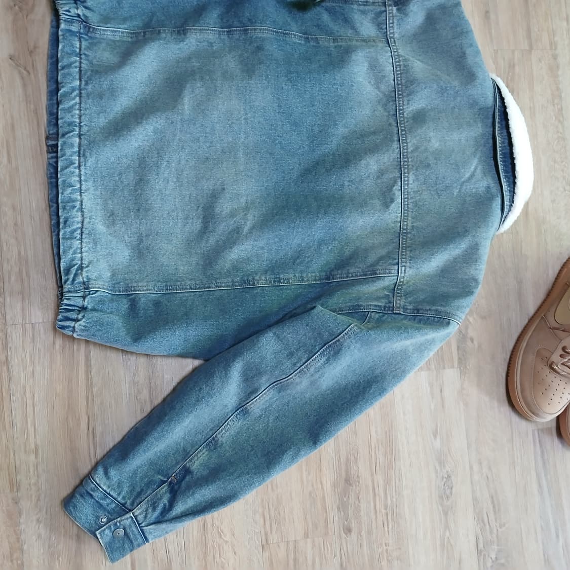 올어바웃뉴 쉐르파 탈부착 누빔 청자켓 패딩 데님 상품이미지7