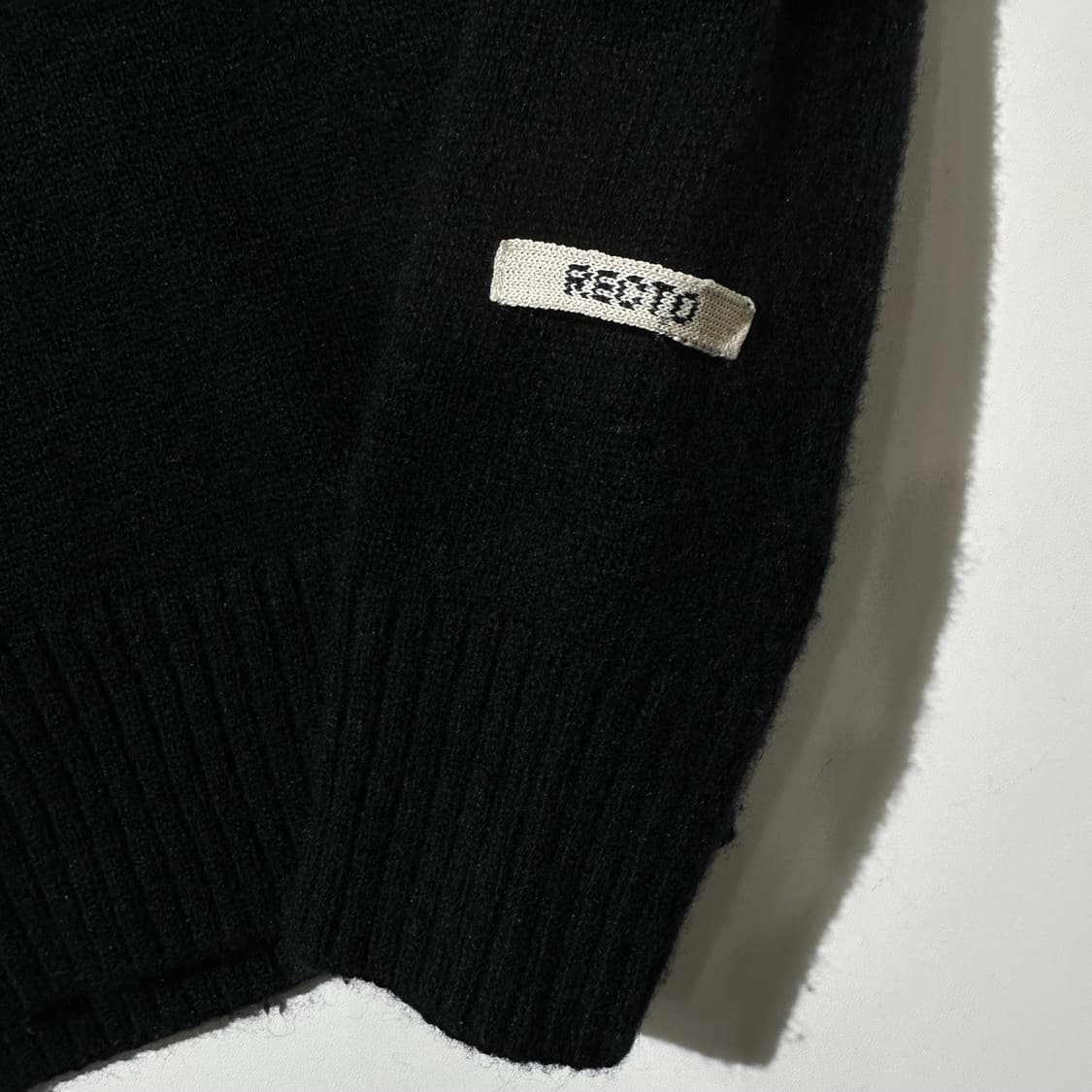 24fw 렉토 울 캐시미어 더블 레이어 니트 블랙 상품이미지5