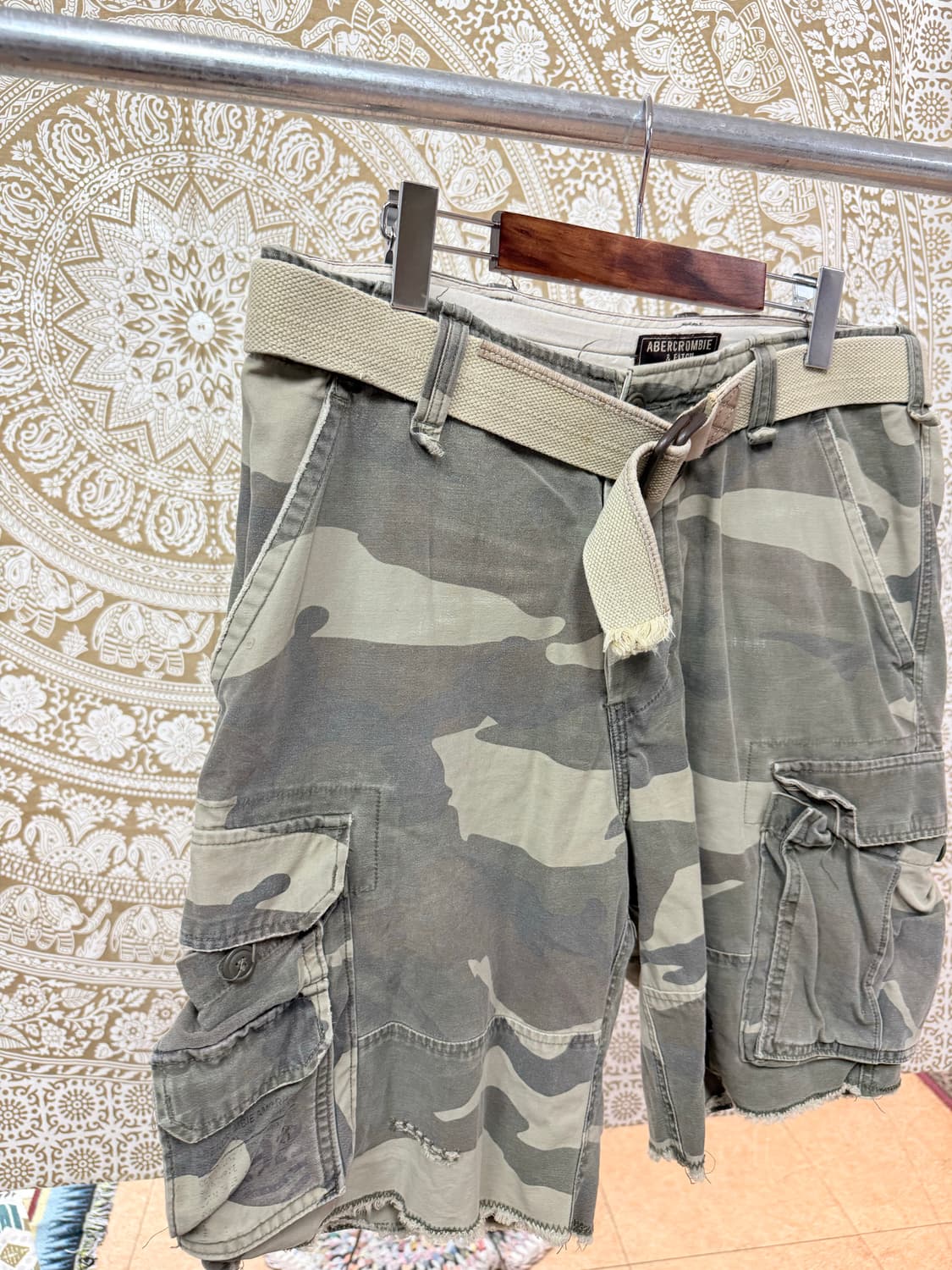 아베크롬비 빈티지 벨티드 카모 카고 반바지 (Z1012) 상품이미지4