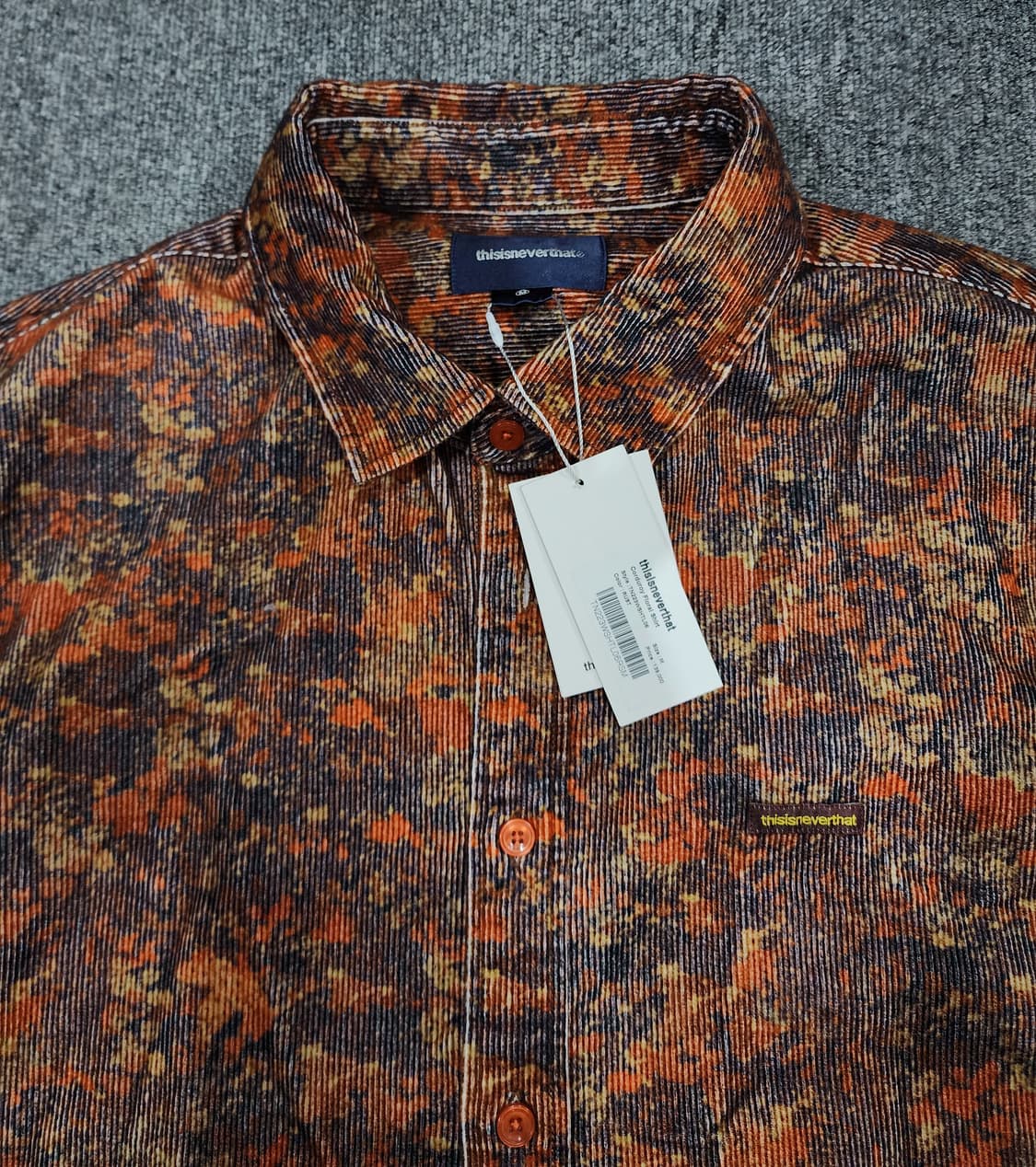 디스이즈네버댓 코듀로이 플로랄 셔츠 M 상품이미지3