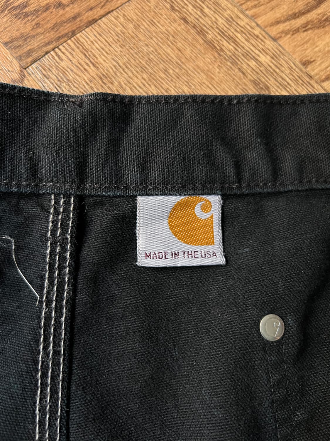 [38]칼하트 Made in USA 빈티지 페인팅 블랙 더블니 워크 팬츠 상품이미지5