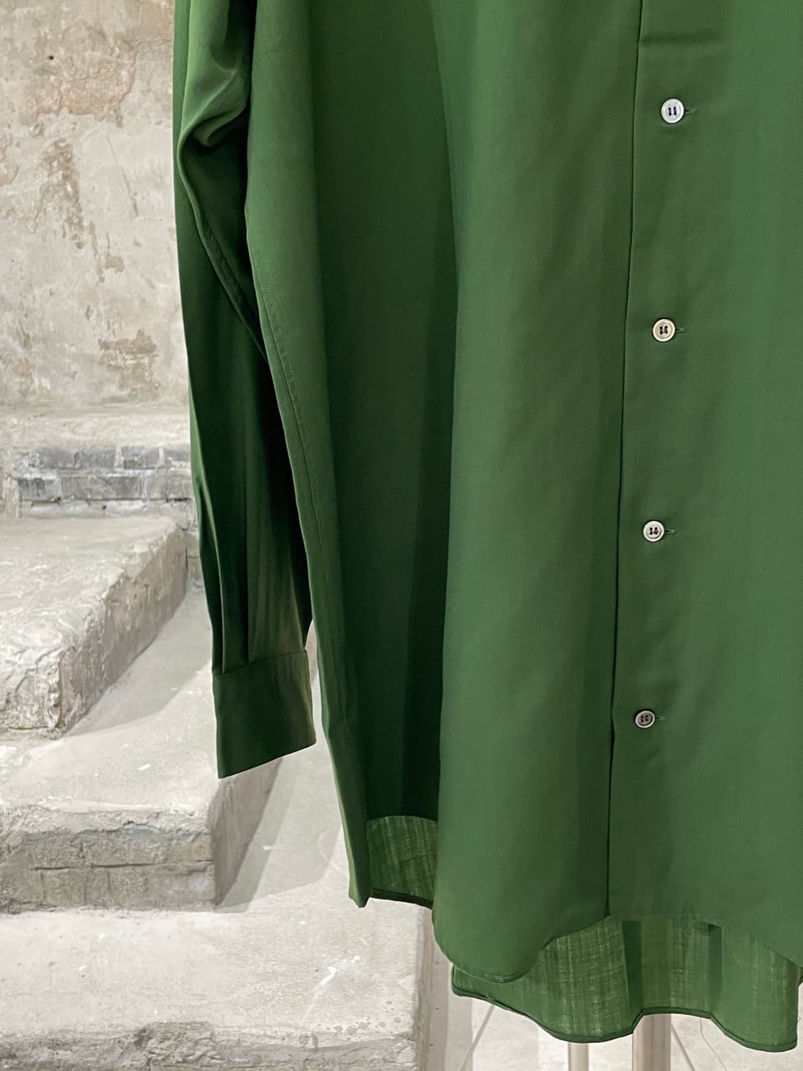 와이즈 포 맨 그린 싱글 포켓 카라 셔츠 상품이미지4