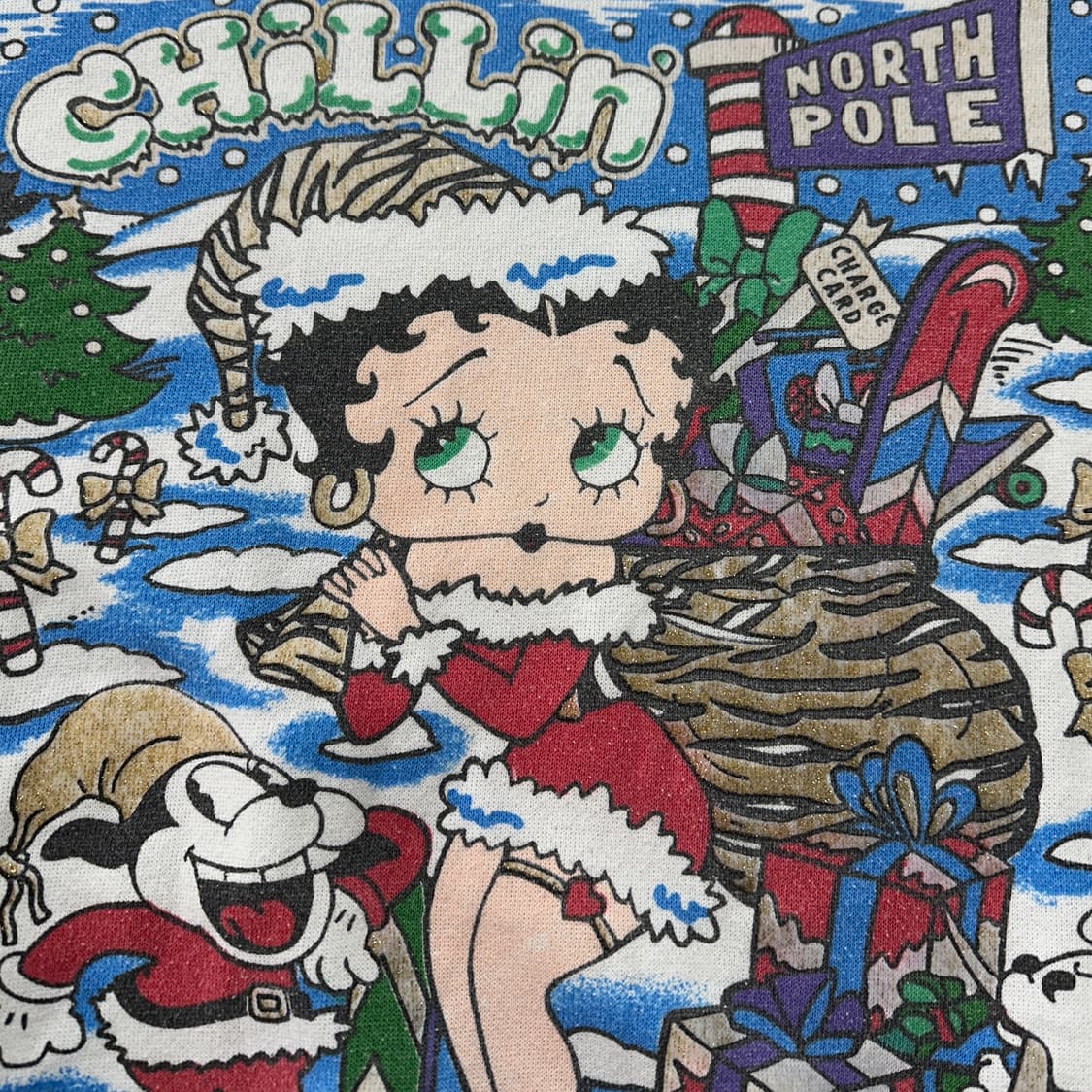 90s USA 베티붑 빈티지 스웻셔츠 XL 상품이미지4