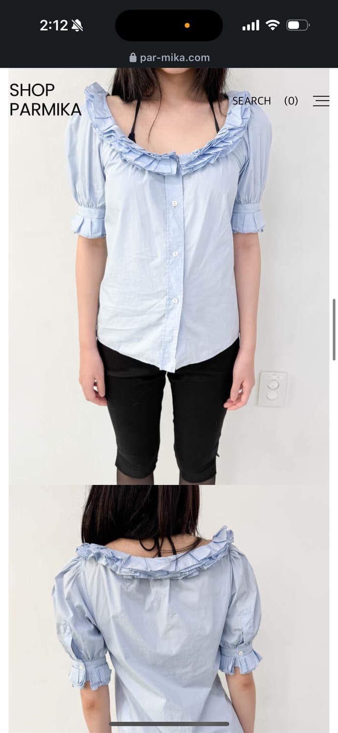 D&G ruffle collar cotton blouse 상품이미지3