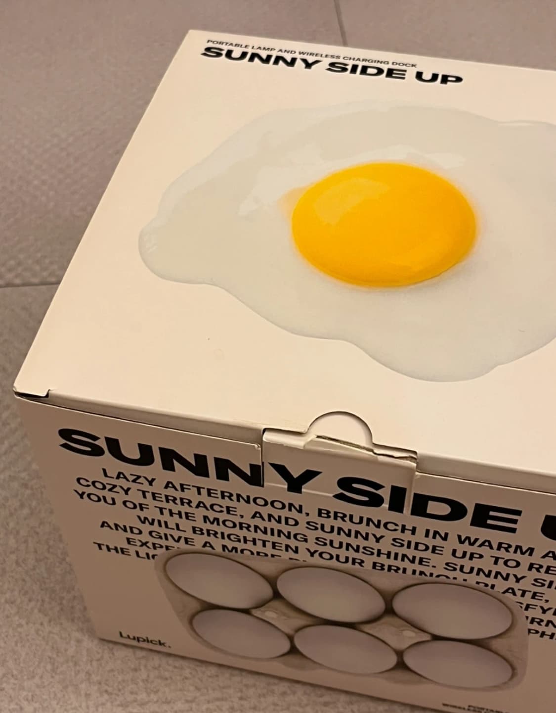 [써니사이드업] 무선 충전식 밝기 조절 단 스탠드 무드등 상품이미지1