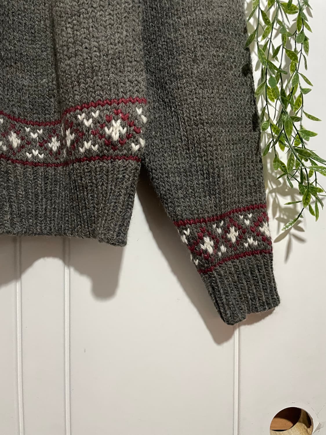 EUR vtg 노르딕 패턴 크롭 스웨터 상품이미지4