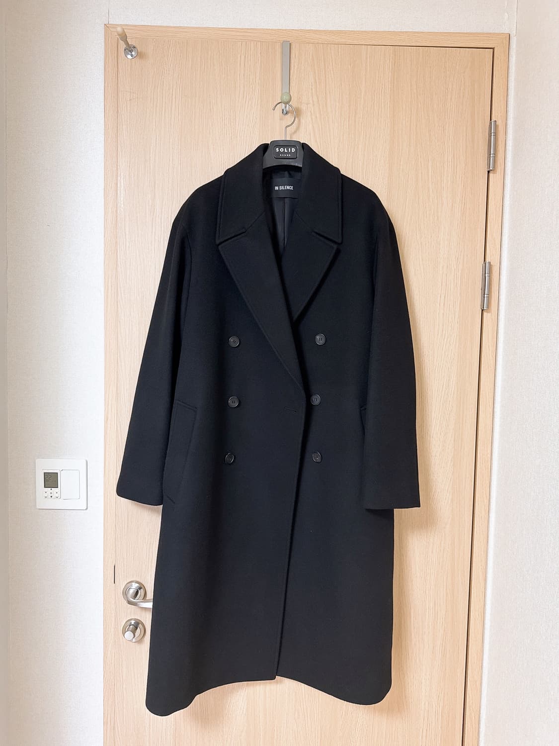 인사일런스/캐시 더블 코트 블랙/M(105) 상품이미지1