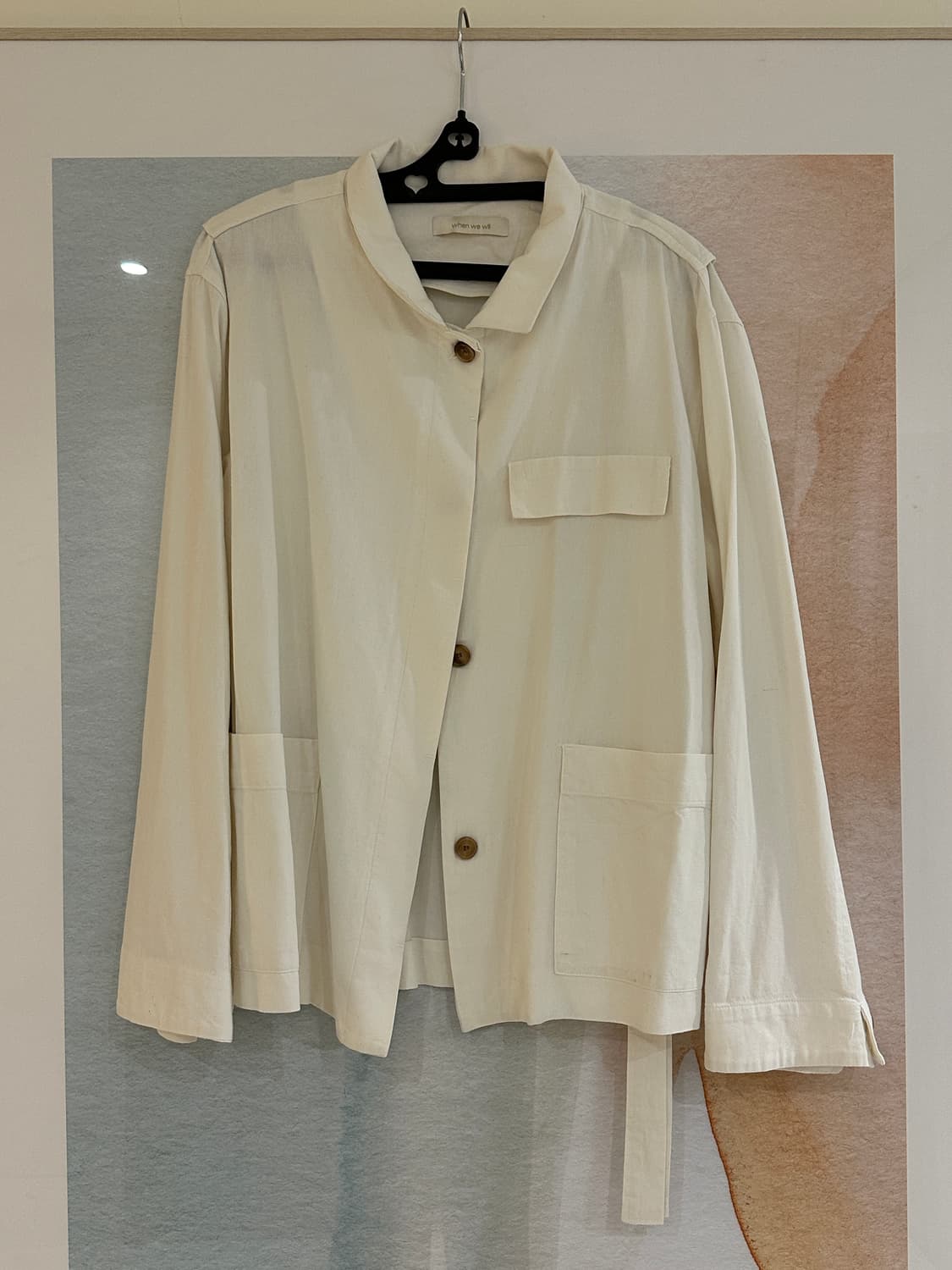 when we will 린넨 자켓 화이트 상품이미지1