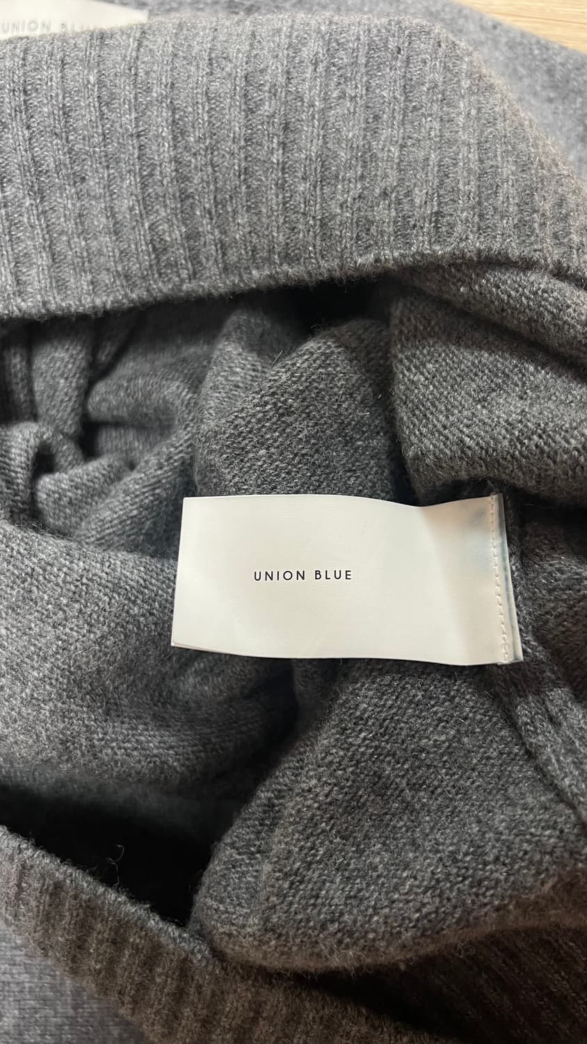 유니온블루 캐시미어 울 크루넥 니트 멜란지 그레이 XL 상품이미지5