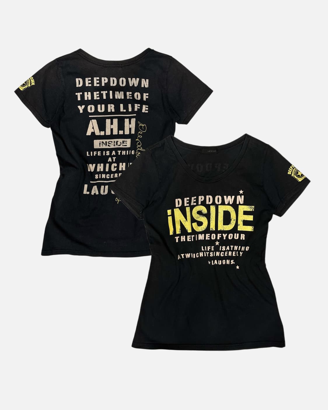 lettering printing embroidery t-shirt 상품이미지1