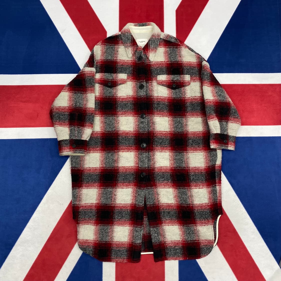 이자벨마랑 가브리온 체크 코트 0 실측 여성 55-77 상품이미지1