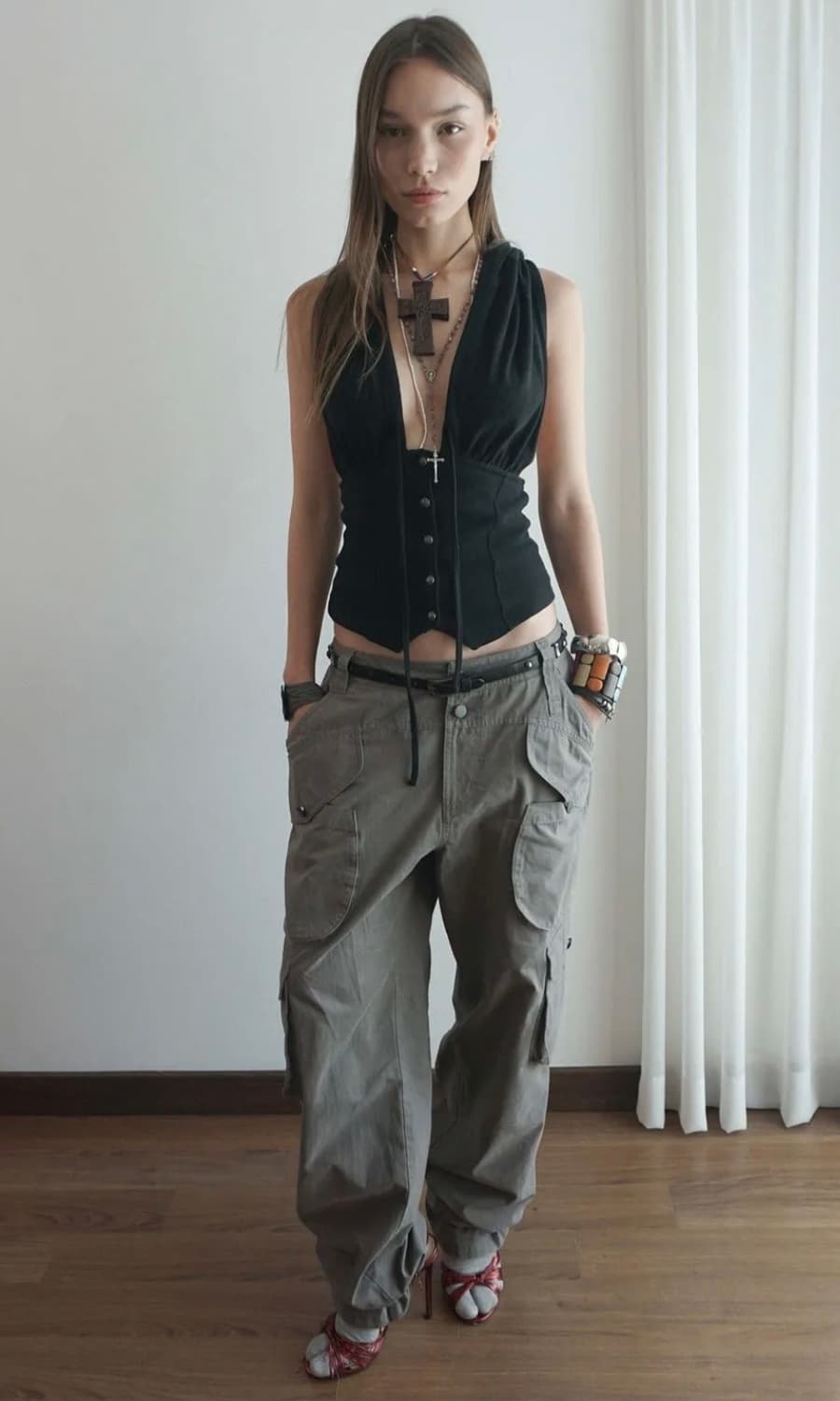 스컬프터 Classic Sleeveless Hoodie Black 상품이미지3