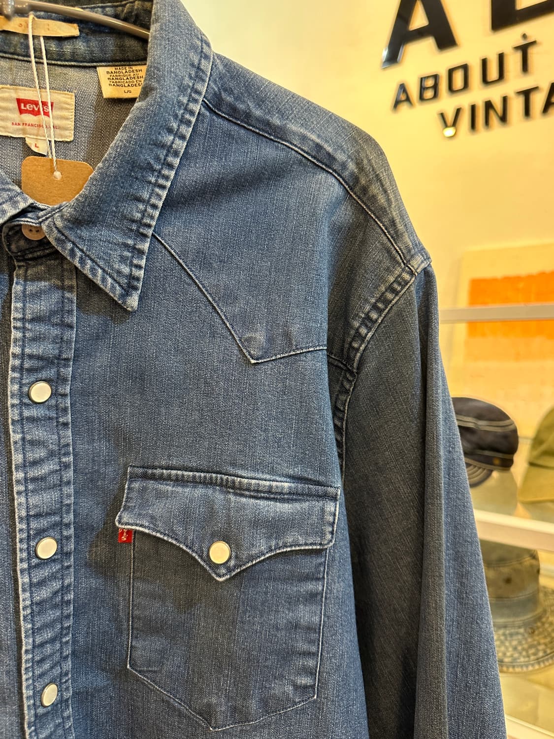 리바이스 클래식 웨스턴 데님 셔츠 L 상품이미지2