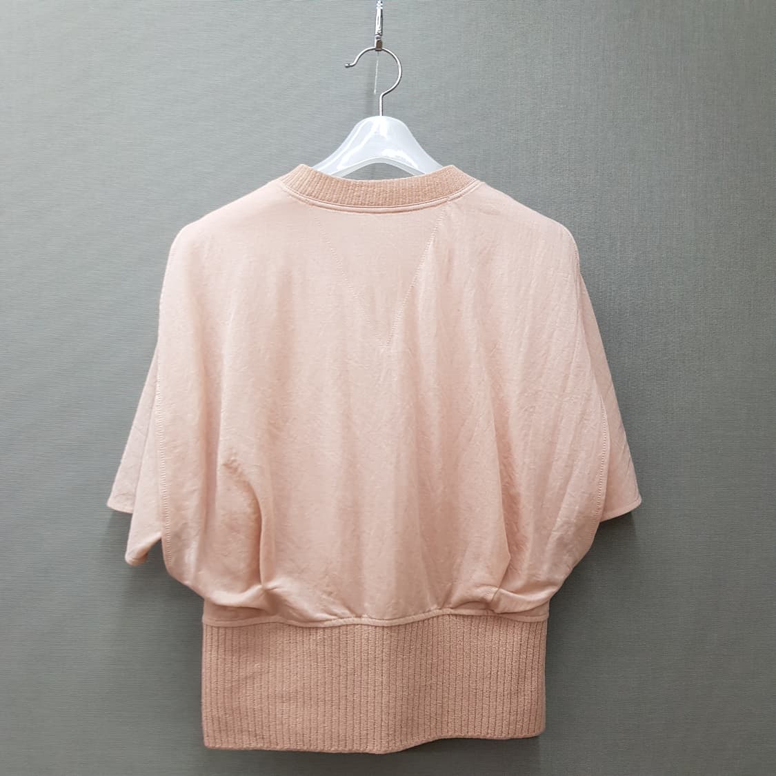 한섬 시스템 2022 니트배색 볼륨핏 탑 S사이즈 상품이미지4