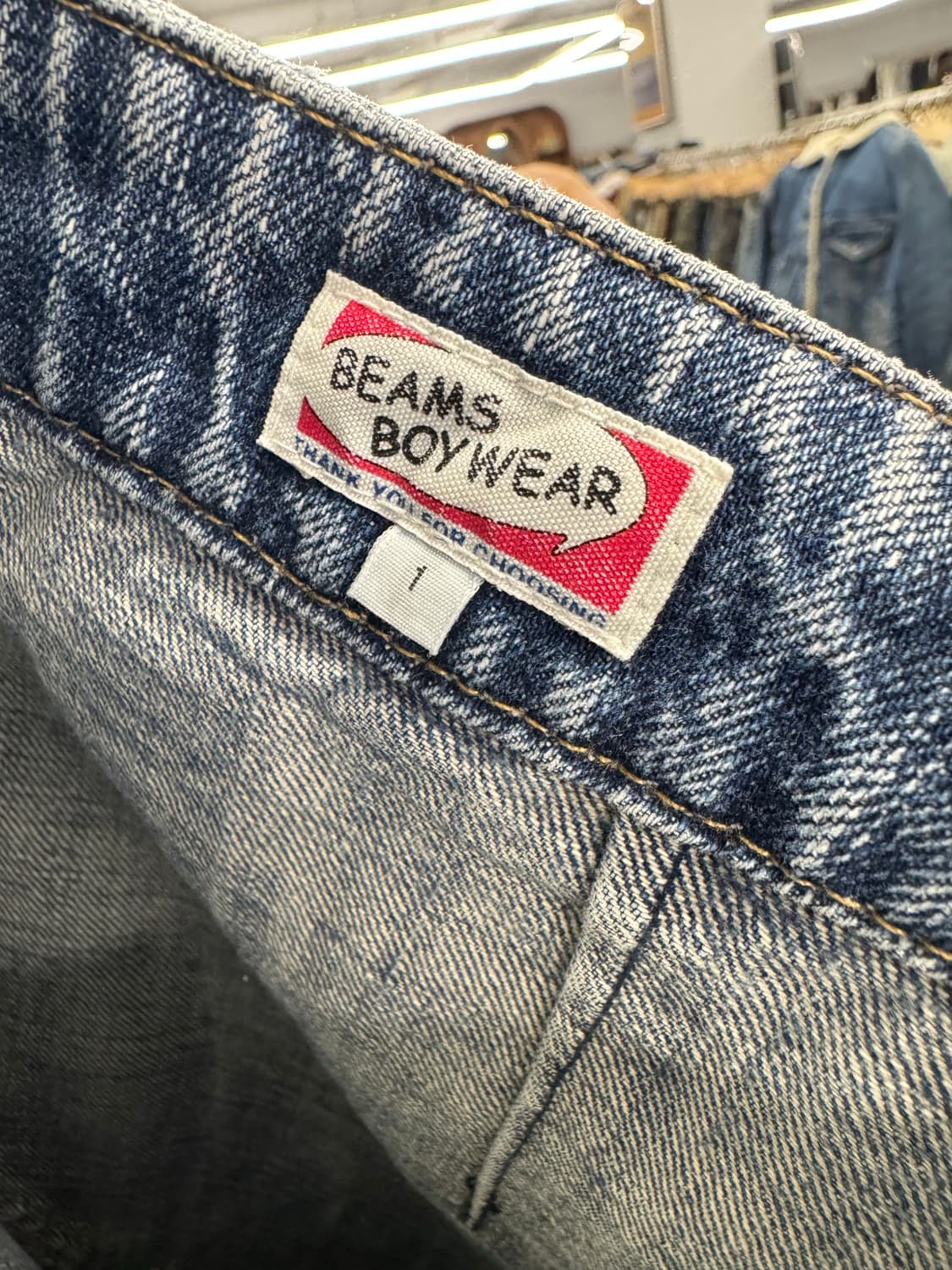 BEAMS BOY WEAR 빈티지 데님 스커트 상품이미지3