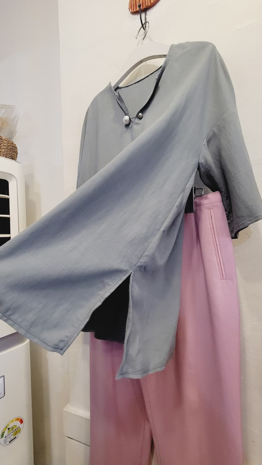 진주 레이온 티  블라우스. 이태리 스판린넨 팬츠 상품이미지4
